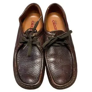 Clarks Originals Wallabee Brown Pebbled Leather Chukka Desert Shoes Mens Size 9M Clarks Originals Wallabee Brown Pebbled Leather Chukka  main image 3